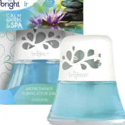 Bright Air Scented Oil Air Fresheners, Calm Waters/Spa Scent, 2.5 Oz, Blue, Pack Of 6