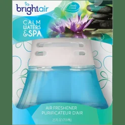 Bright Air Scented Oil Air Fresheners, Calm Waters/Spa Scent, 2.5 Oz, Blue, Pack Of 6
