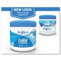 BRIGHT Air Super Odor Eliminator, Cool and Clean, Blue, 14 oz Jar