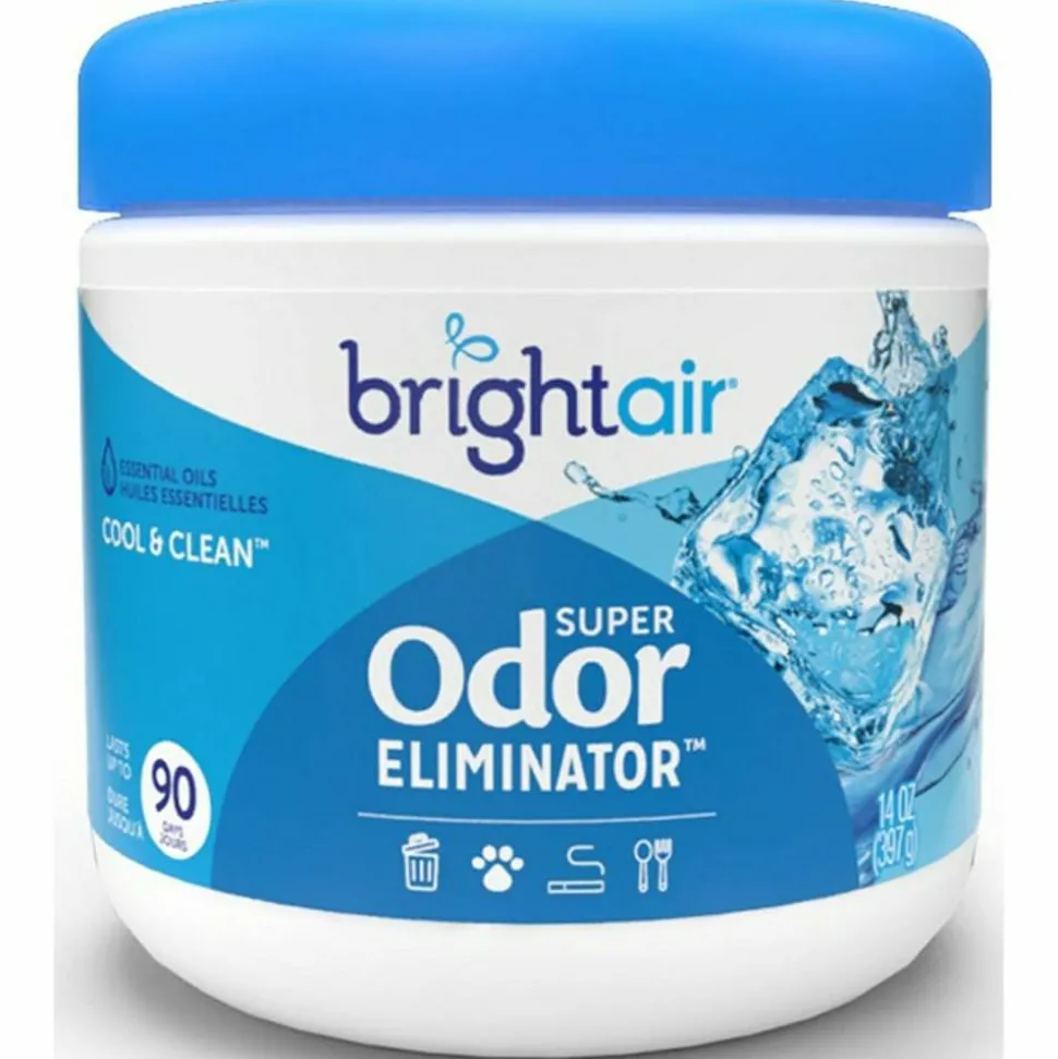 BRIGHT Air Super Odor Eliminator Gel., Cool & Clean Scent, 14 Oz