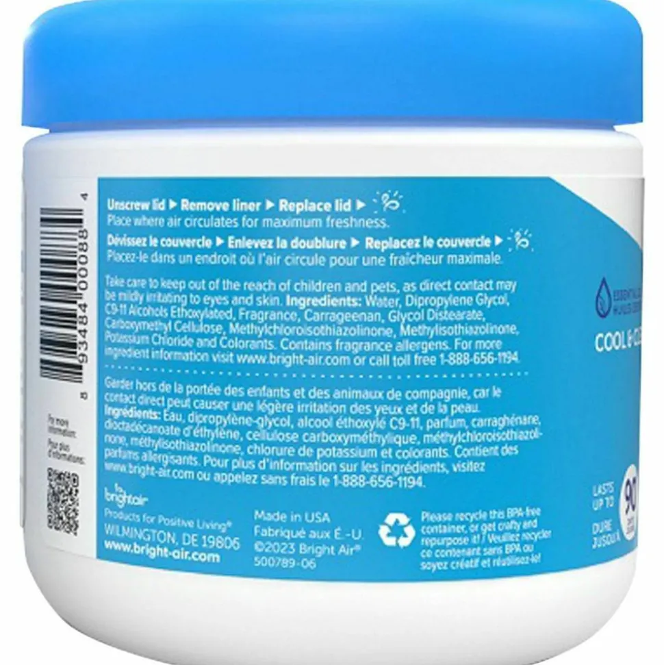 BRIGHT Air Super Odor Eliminator Gel., Cool & Clean Scent, 14 Oz