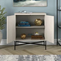 Brighton 28" Wide Rectangular Accent Cabinet in Alder White