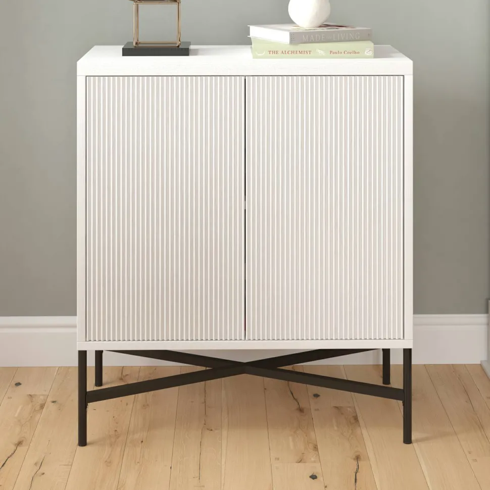 Brighton 28" Wide Rectangular Accent Cabinet in White