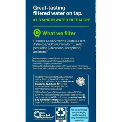 Brita On Tap Water Filtration System Replacement Filters For Faucets - 100 gal Filter Life - Blue, White - 1 Each