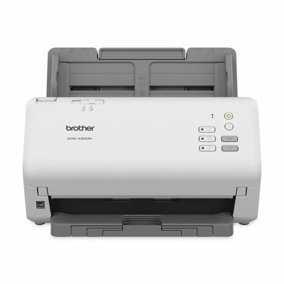 Brother ADS-4300N Professional Desktop Scanner, 600 dpi Optical Resolution, 80-Sheet Auto Document Feeder