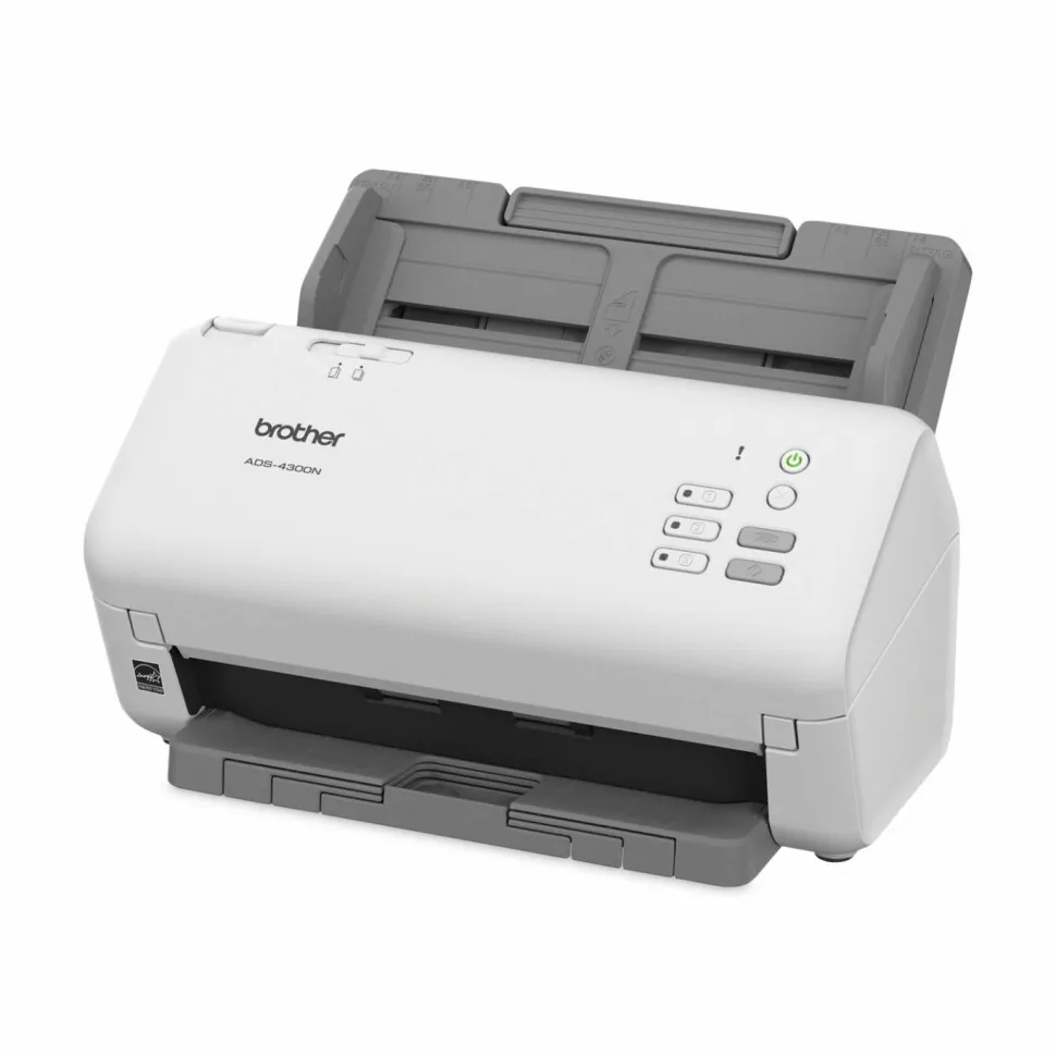 Brother ADS-4300N Professional Desktop Scanner, 600 dpi Optical Resolution, 80-Sheet Auto Document Feeder