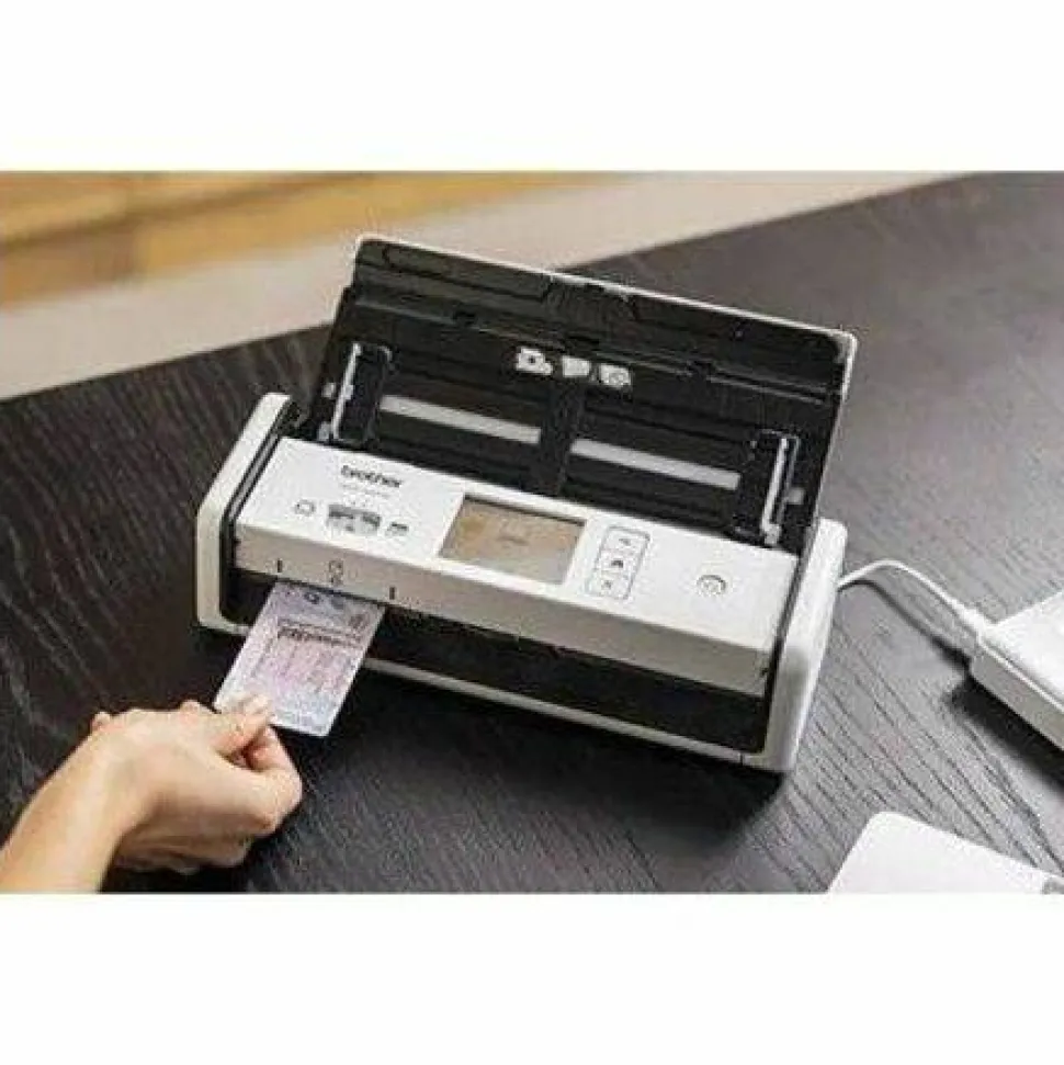 Brother ADS-1800W Compact Desktop Scanner, 600 dpi Optical Resolution, 20-Sheet Duplex Auto Document Feeder
