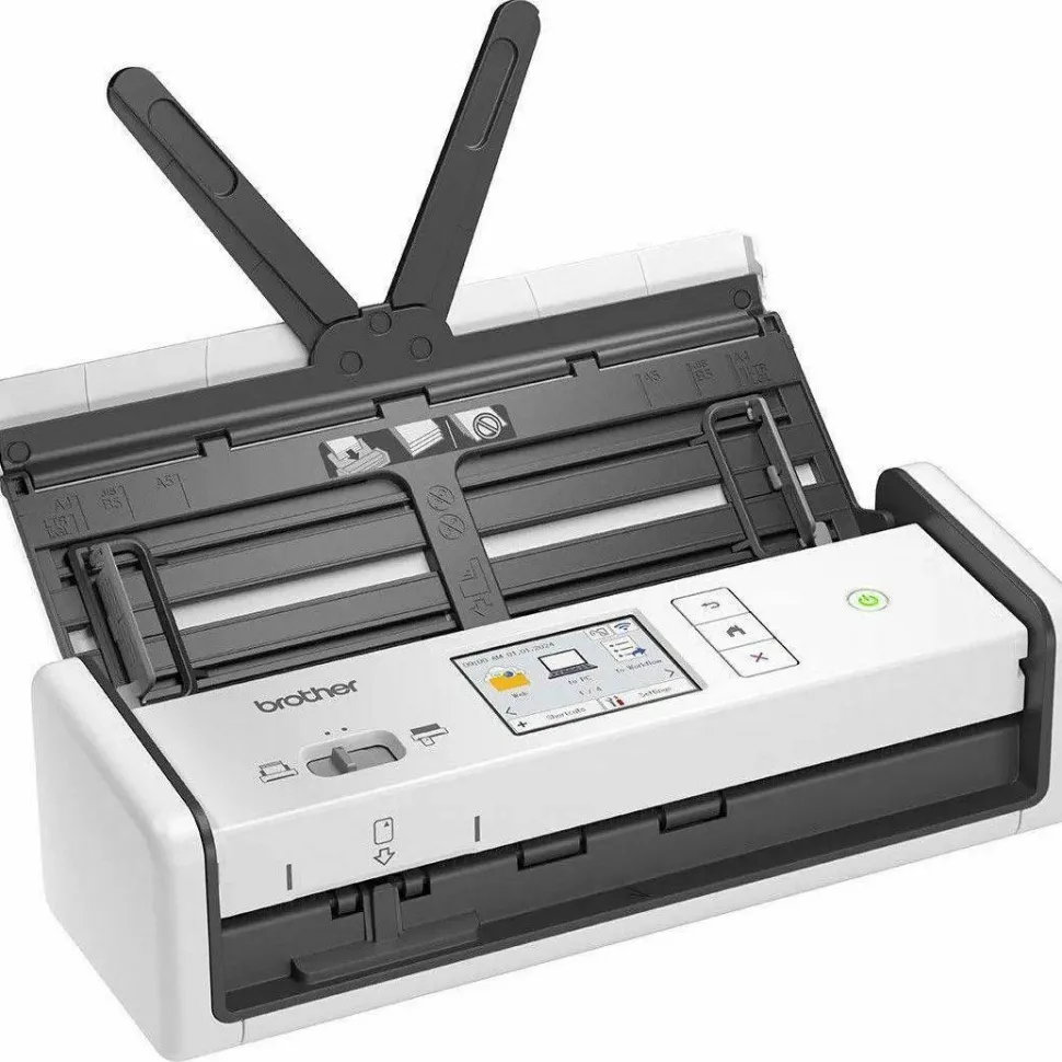 Brother ADS-1800W Compact Desktop Scanner, 600 dpi Optical Resolution, 20-Sheet Duplex Auto Document Feeder