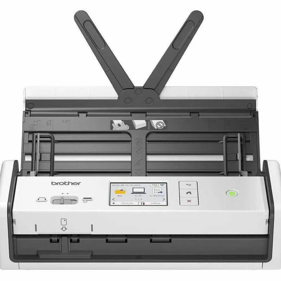 Brother ADS-1800W Compact Desktop Scanner, 600 dpi Optical Resolution, 20-Sheet Duplex Auto Document Feeder