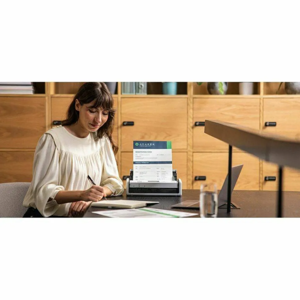 Brother ADS-1800W Compact Desktop Scanner, 600 dpi Optical Resolution, 20-Sheet Duplex Auto Document Feeder