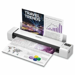 Brother DS940DW Duplex and Wireless Compact Mobile Document Scanner, 600 dpi Optical Resolution, 1-Sheet Duplex Auto Document Feeder