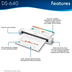 Brother DSmobile DS-640 Portable Color Document Scanner