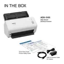 Brother High-Speed Desktop Scanner for Small Office & Home Office Professionals ADS-3100