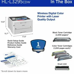 Brother HL-L3295CDW Wireless Compact Digital Laser Color Printer