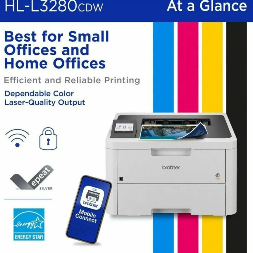 Brother HL-L3280CDW Wireless Compact Digital Laser Color Printer With Refresh EZ Print Eligibility