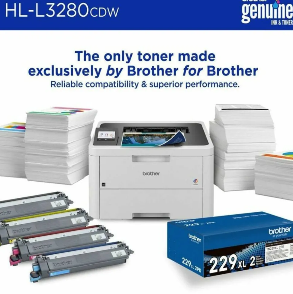 Brother HL-L3280CDW Wireless Compact Digital Laser Color Printer With Refresh EZ Print Eligibility