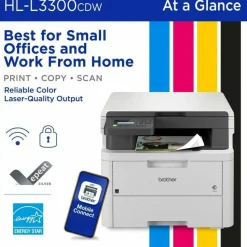 Brother HL-L3300CDW Wireless Digital Multi-Function Laser Color Printer With Refresh EZ Print Eligibility