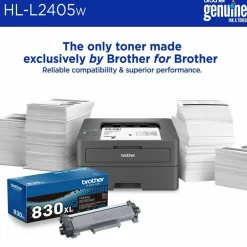 Brother HL-L2405W Wireless Compact Monochrome Laser Printer, Mobile Printing, Refresh EZ Print Eligibility