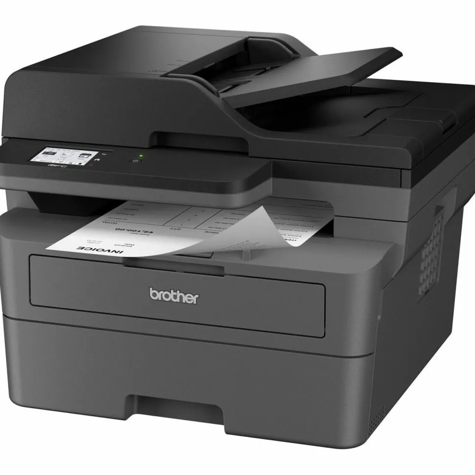 Brother MFC-L2820DW XL Wireless Compact Monochrome All-in-One Laser Printer with up to 4,200 pages of toner included