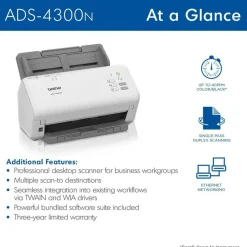 Brother Professional Desktop Scanner ADS-4300N
