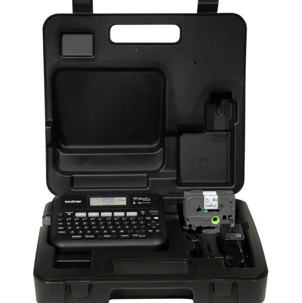 Brother P-Touch P-Touch Business Expert Connected Label Maker, With 2 Rolls Sample Tapes, 30 mm/s Print Speed, 7.4 x 7 x 2.8