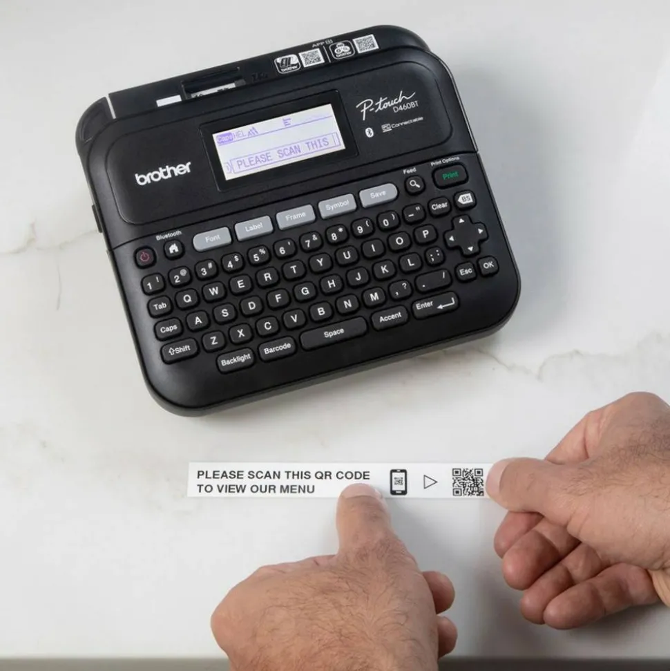 Brother P-Touch P-Touch Business Expert Connected Label Maker, With 2 Rolls Sample Tapes, 30 mm/s Print Speed, 7.4 x 7 x 2.8
