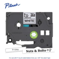 Brother P-touch TZe221, Laminated, 3/8