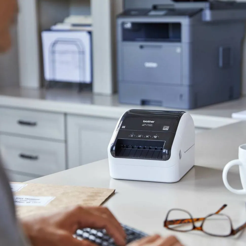 Brother QL-1100C Wide Format Professional Label Printer, 69 Labels/min Print Speed, 5.9 x 8.7 x 6.7