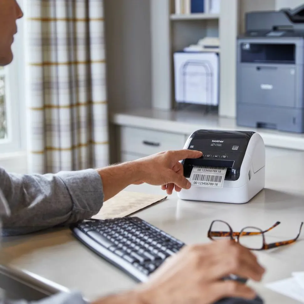 Brother QL-1100C Wide Format Professional Label Printer, 69 Labels/min Print Speed, 5.9 x 8.7 x 6.7