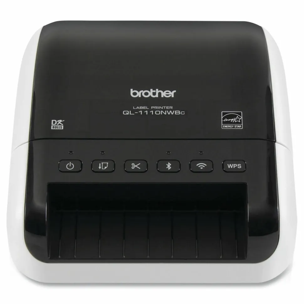 Brother QL-1110NWBC Wide Format Professional Label Printer, 69 Labels/min Print Speed, 5.9 x 6.7 x 8.7