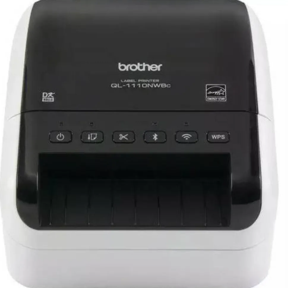Brother QL-1110NWBC Wide Format Professional Label Printer, 69 Labels/min Print Speed, 5.9 x 6.7 x 8.7