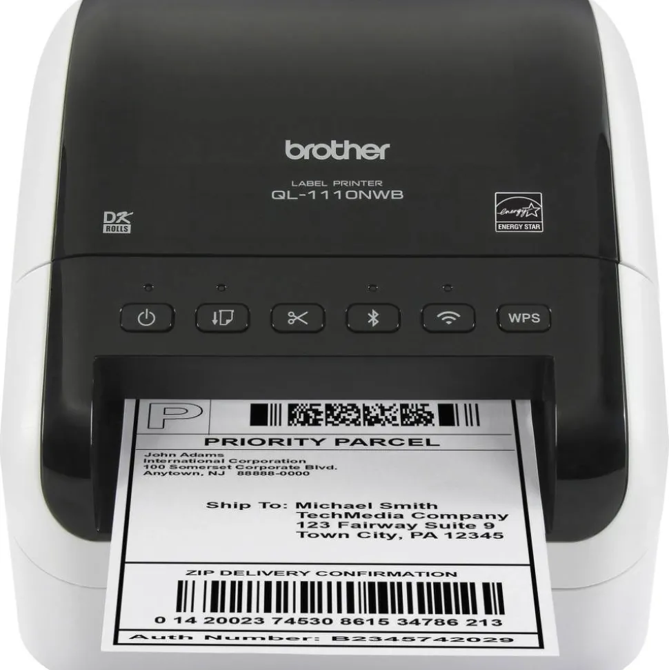 Brother QL-1110NWB Desktop Direct Thermal Printer - Monochrome - Label Print - USB - Bluetooth - Wireless LAN
