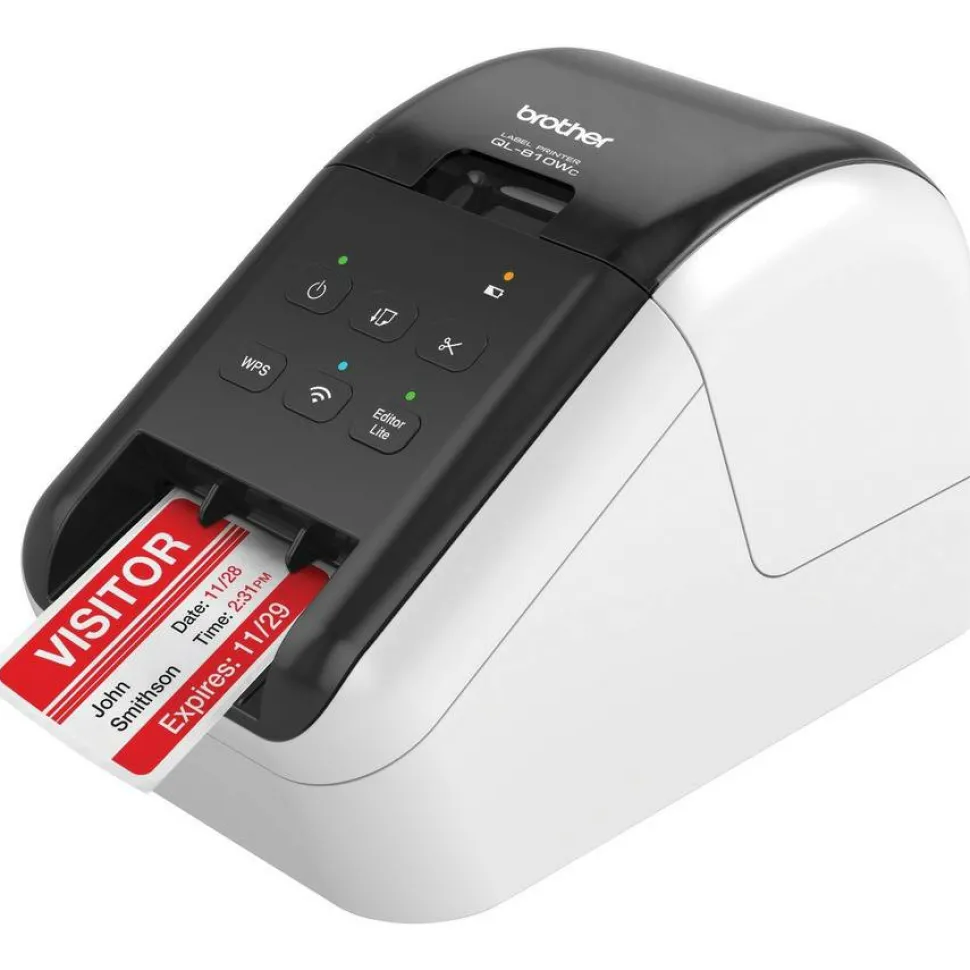 Brother QL-810WC Ultra Fast Label Printer, 110 Labels/min Print Speed, 5 x 5.7 x 9.2