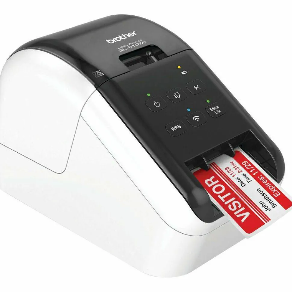 Brother QL-810WC Ultra Fast Label Printer, 110 Labels/min Print Speed, 5 x 5.7 x 9.2