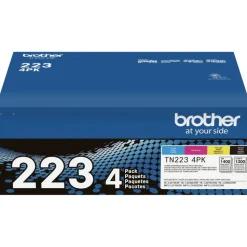 Brother TN223 Black And Cyan, Magenta, Yellow Toner Cartridges, Pack Of 4, TN223 combo