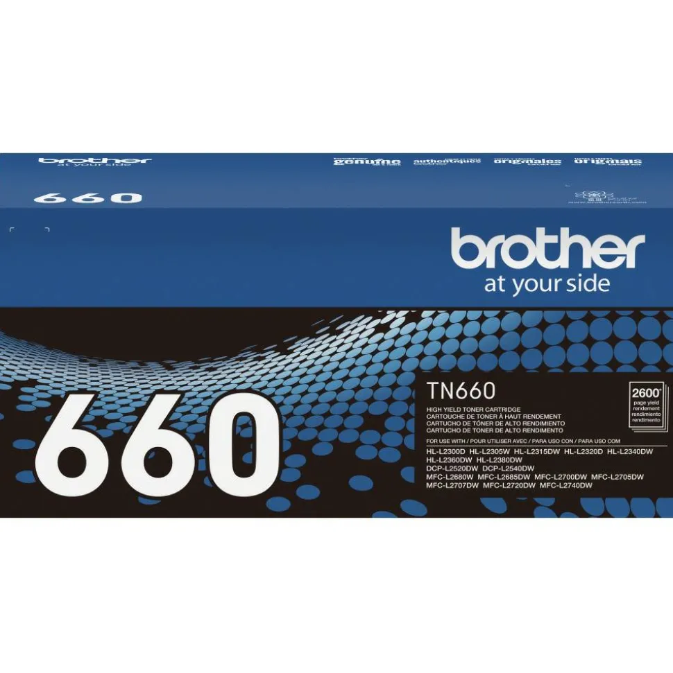Brother TN-660 Black High Yield Toner Cartridge, TN-660BK