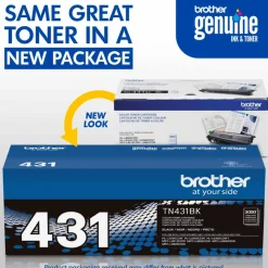 Brother TN-431 Black Toner Cartridge, TN-431BK