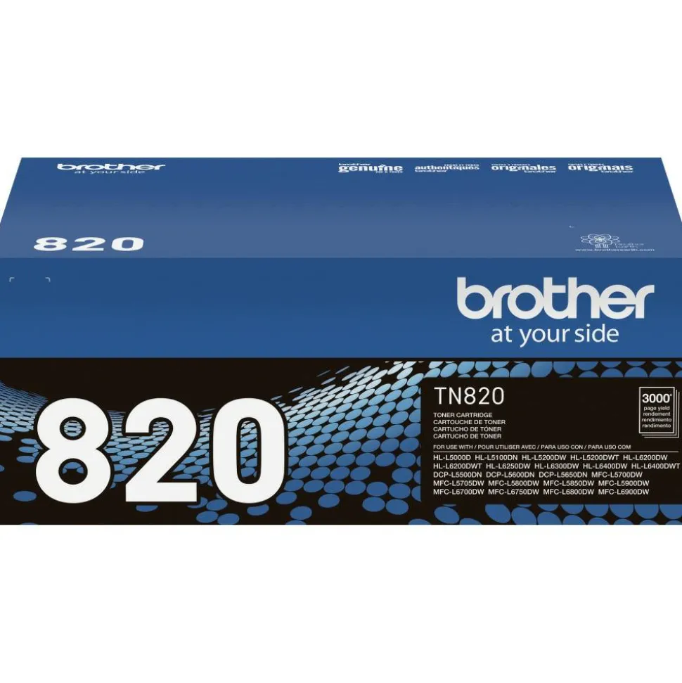 Brother TN-820 Black Toner Cartridge, TN-820BK