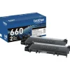 Brother TN-660 Original High Yield Laser Toner Cartridge - Twin-pack - Black - 1 Box