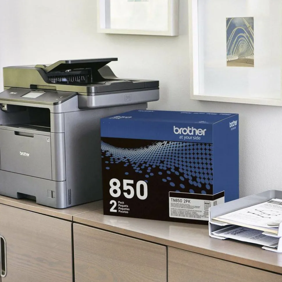 Brother TN-850 Original High Yield Laser Toner Cartridge - Twin-pack - Black - 1 Box