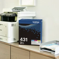 Brother TN-431 Original Standard Yield Laser Toner Cartridge - Multi-pack - Cyan, Magenta, Yellow - 1 Box