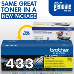 Brother TN-433 Yellow High Yield Toner Cartridge, TN-433Y