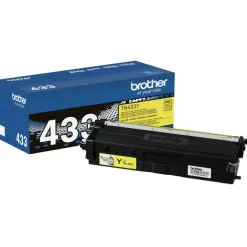 Brother TN-433 Yellow High Yield Toner Cartridge, TN-433Y
