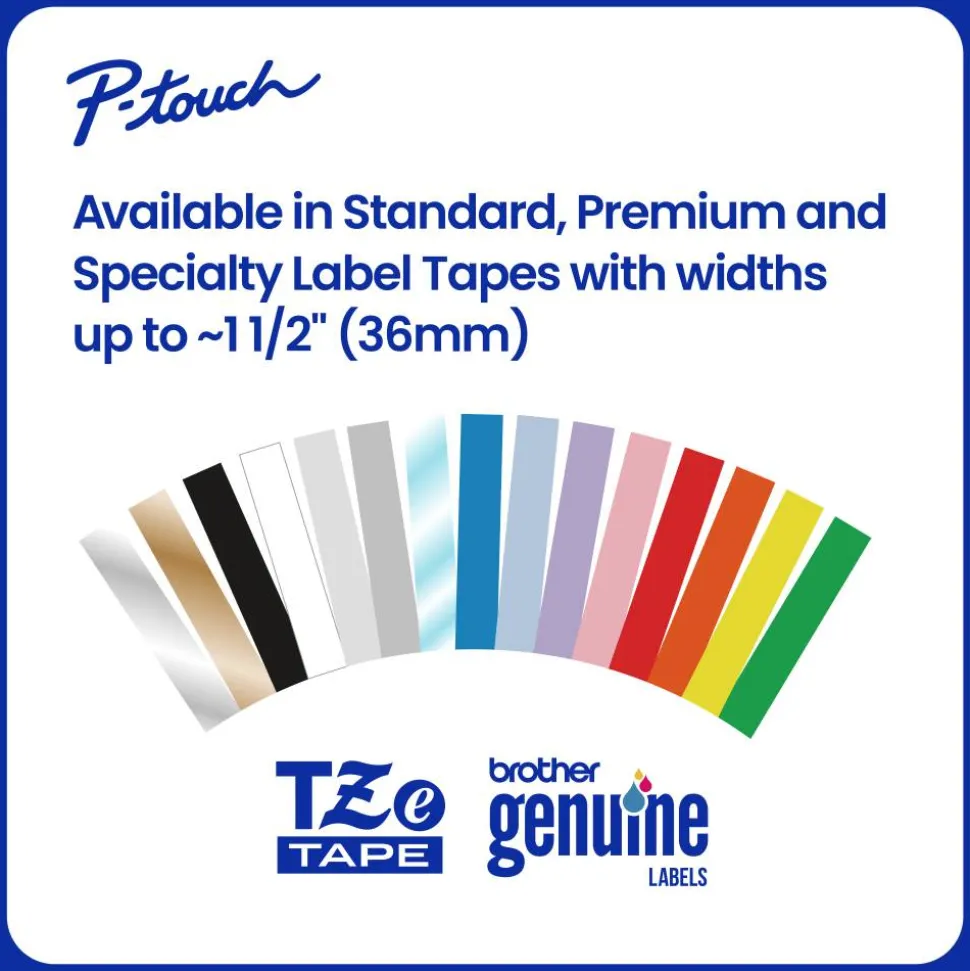 Brother TZe-243 Blue-On-White Tape, 0.75" x 26.2'