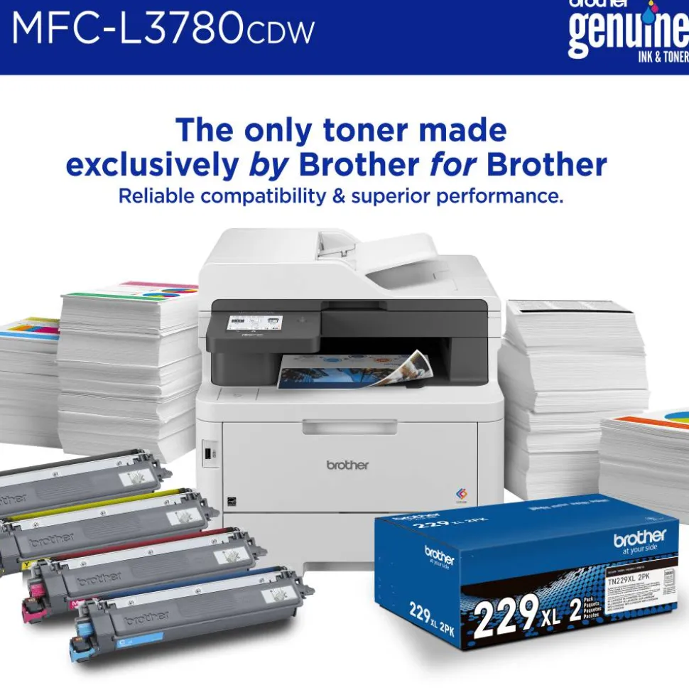 Brother Wireless MFC-L3780CDW Digital Laser Color All-in-One Printer, Copy/Fax/Print/Scan