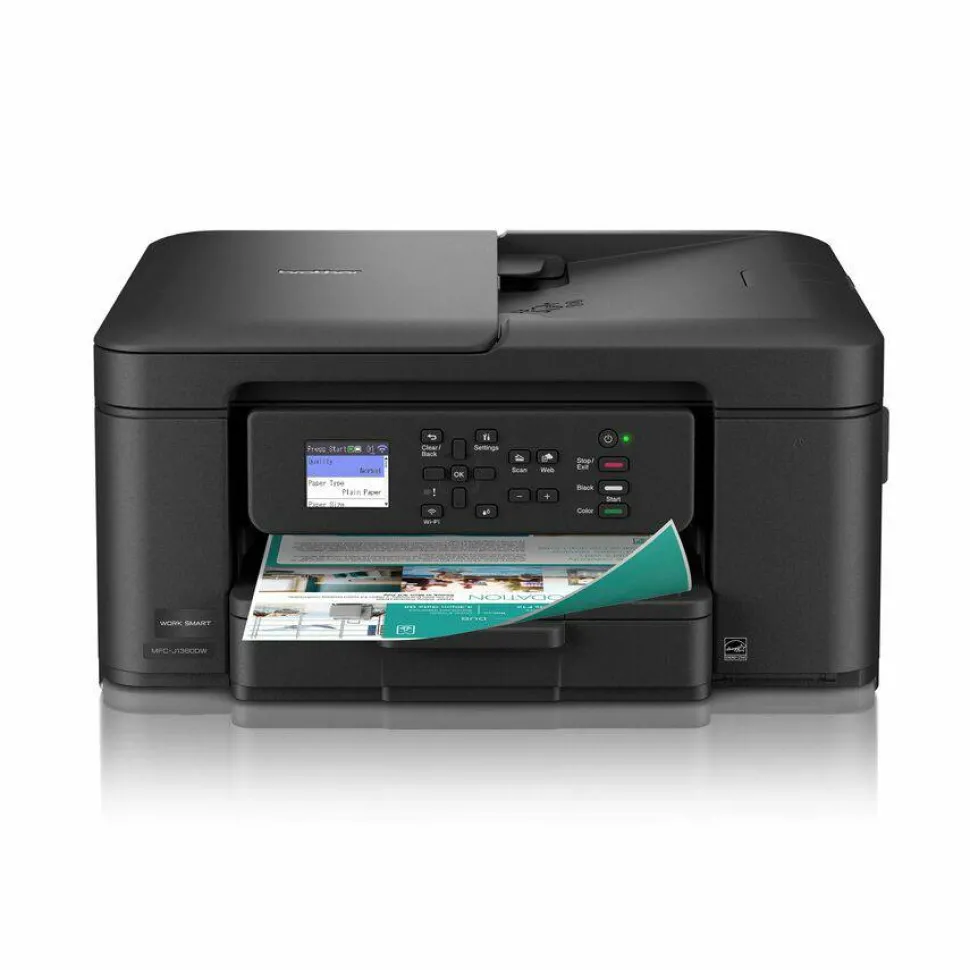 Brother Work Smart MFC-J1360DW Wired & Wireless Inkjet Multifunction Printer - Color - Black