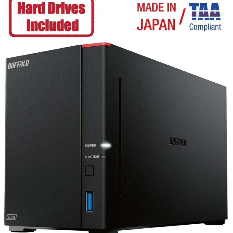 BUFFALO LinkStation 720 2-Bay Professional Network Storage 16TB (2x8TB) with Hard Drives Included