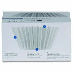 BUNN Coffee Filters, 8 to 12 Cup Size, Flat Bottom, 100/Pack, 12 Packs/Carton