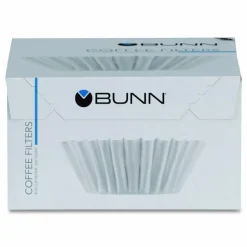 BUNN Coffee Filters, 8 to 12 Cup Size, Flat Bottom, 100/Pack, 12 Packs/Carton