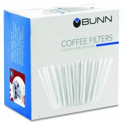 BUNN Coffee Filters, 8 to 12 Cup Size, Flat Bottom, 100/Pack, 12 Packs/Carton